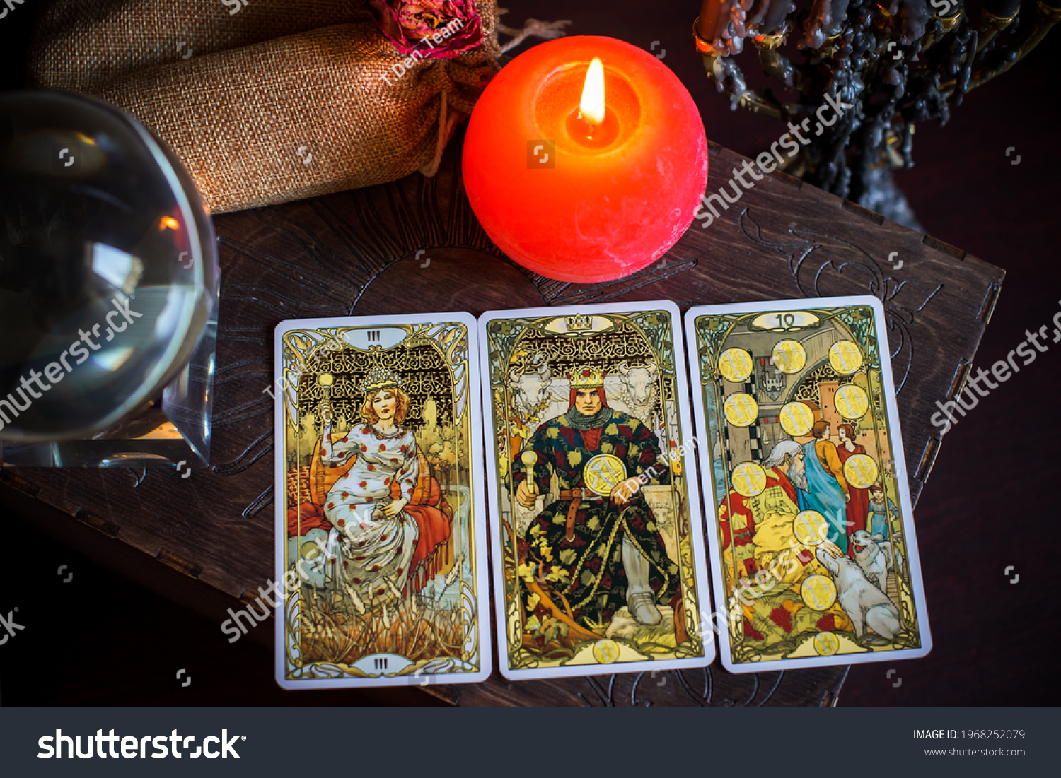 Cartomancy Fortune Teller Tarot Cards On Stock Photo Edit Now 1968252079