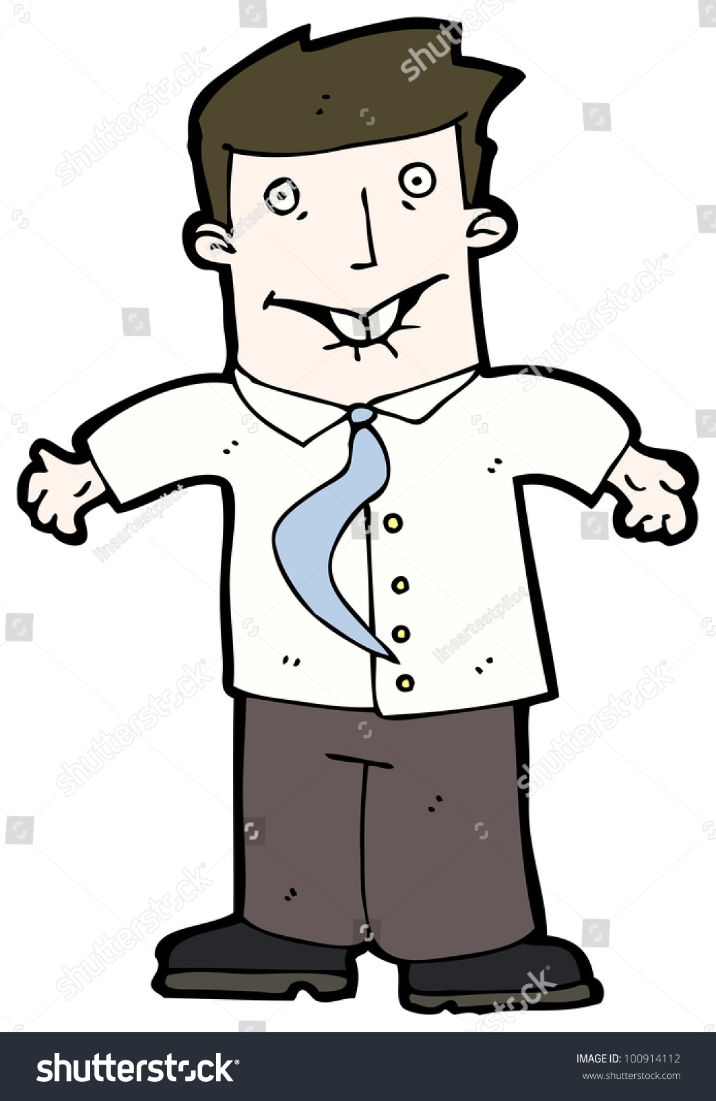 Cartoon Anxious Businessman Stock Photo 100914112 : Shutterstock