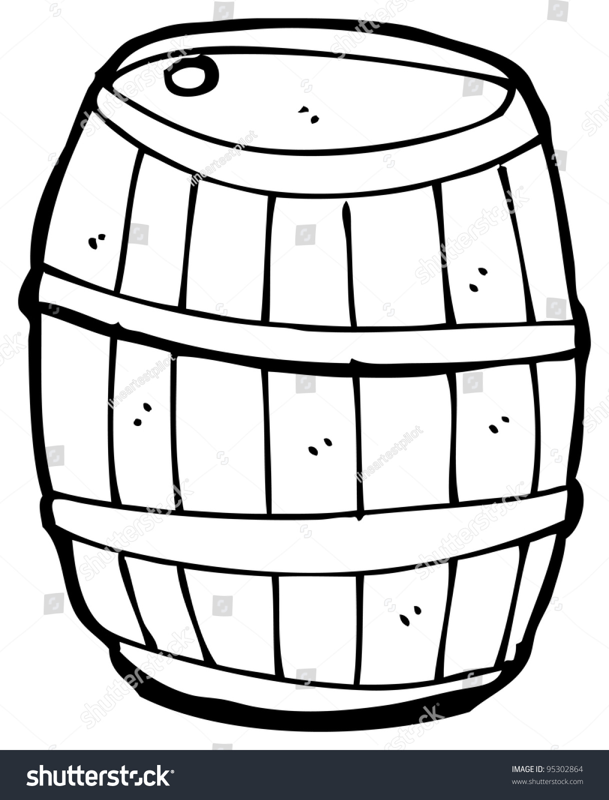 Cartoon Barrel (Raster Version) Stock Photo 95302864 : Shutterstock
