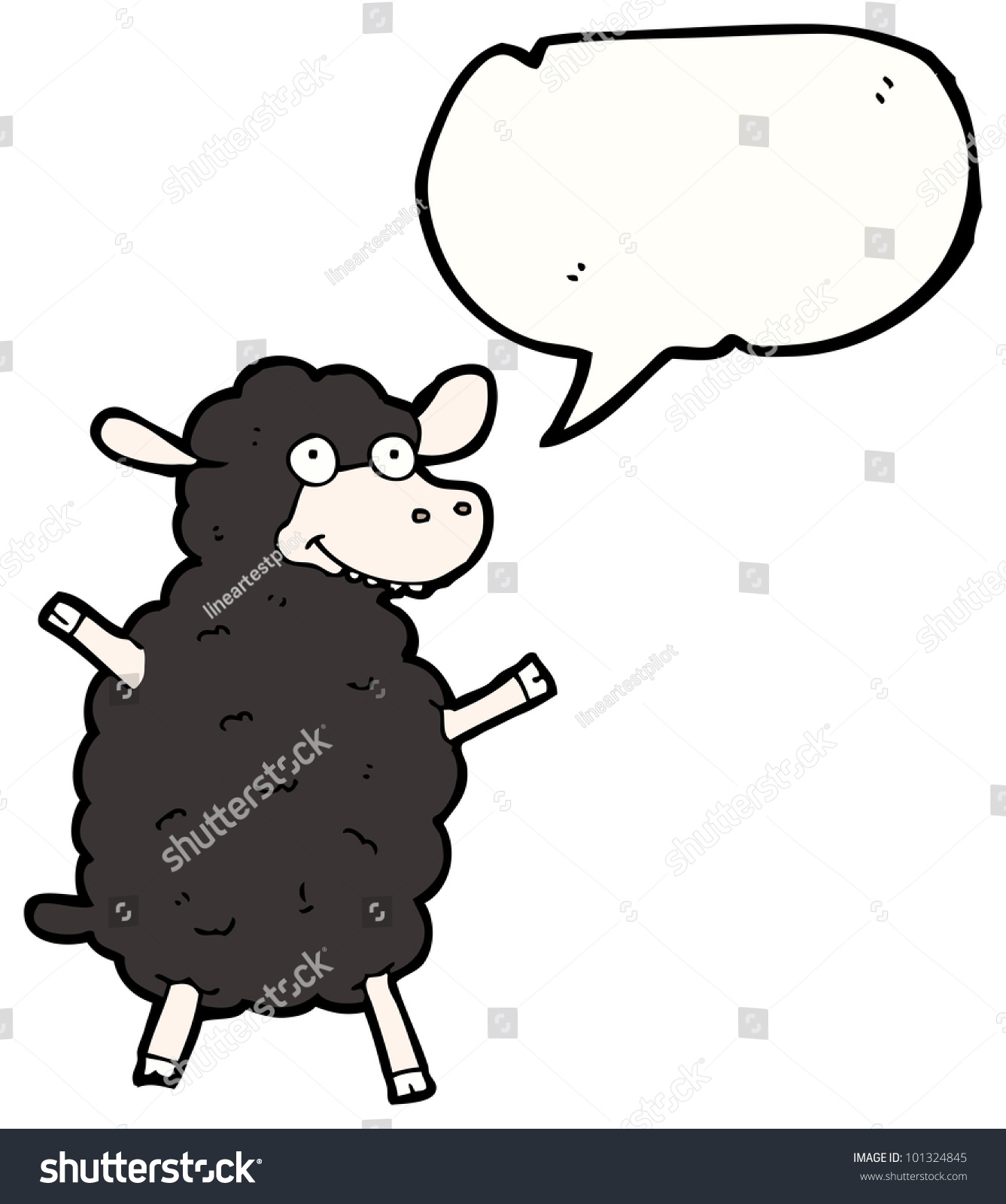 Cartoon Black Sheep Stock Photo 101324845 : Shutterstock