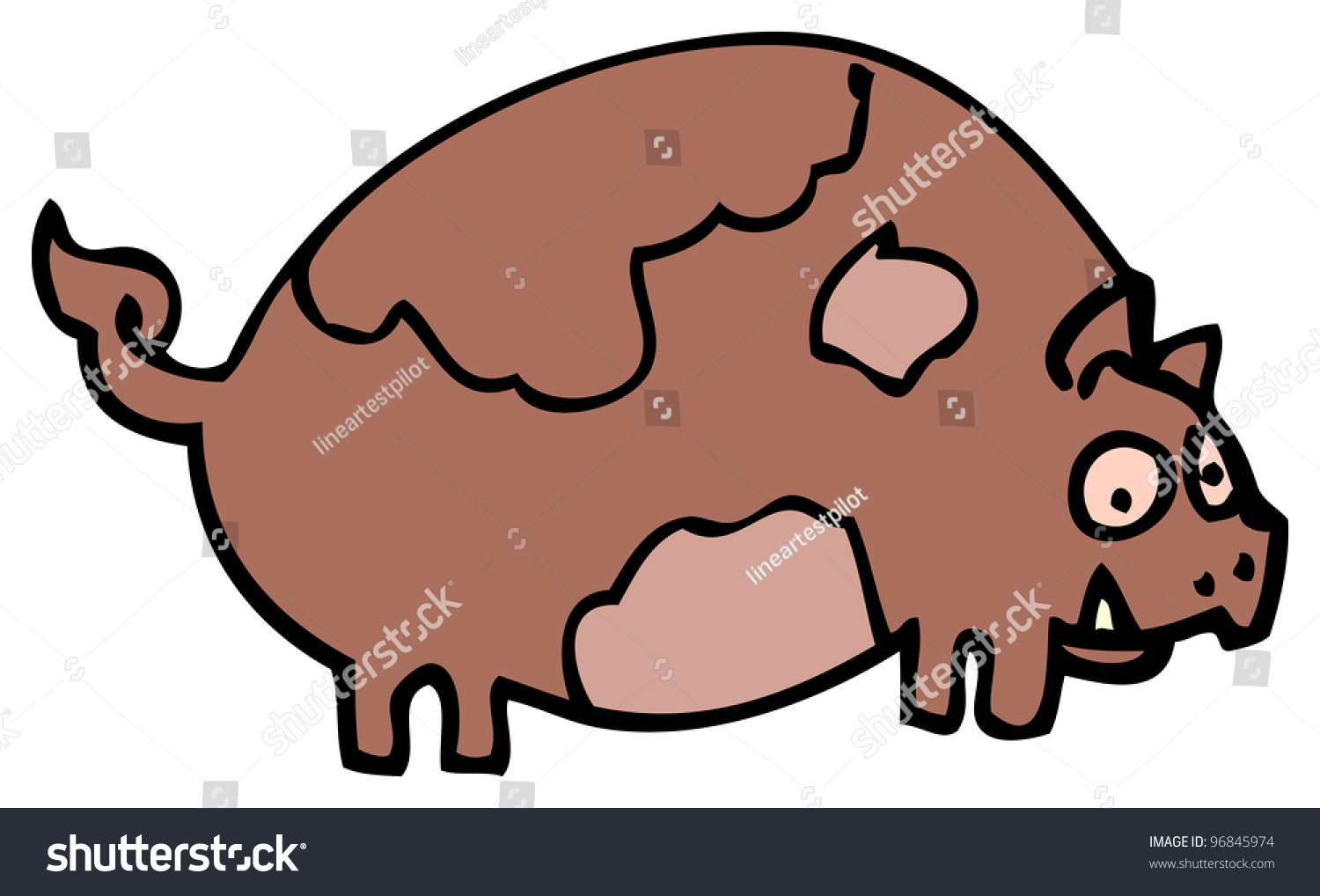 Cartoon Boar Stock Illustration 96845974 - Shutterstock