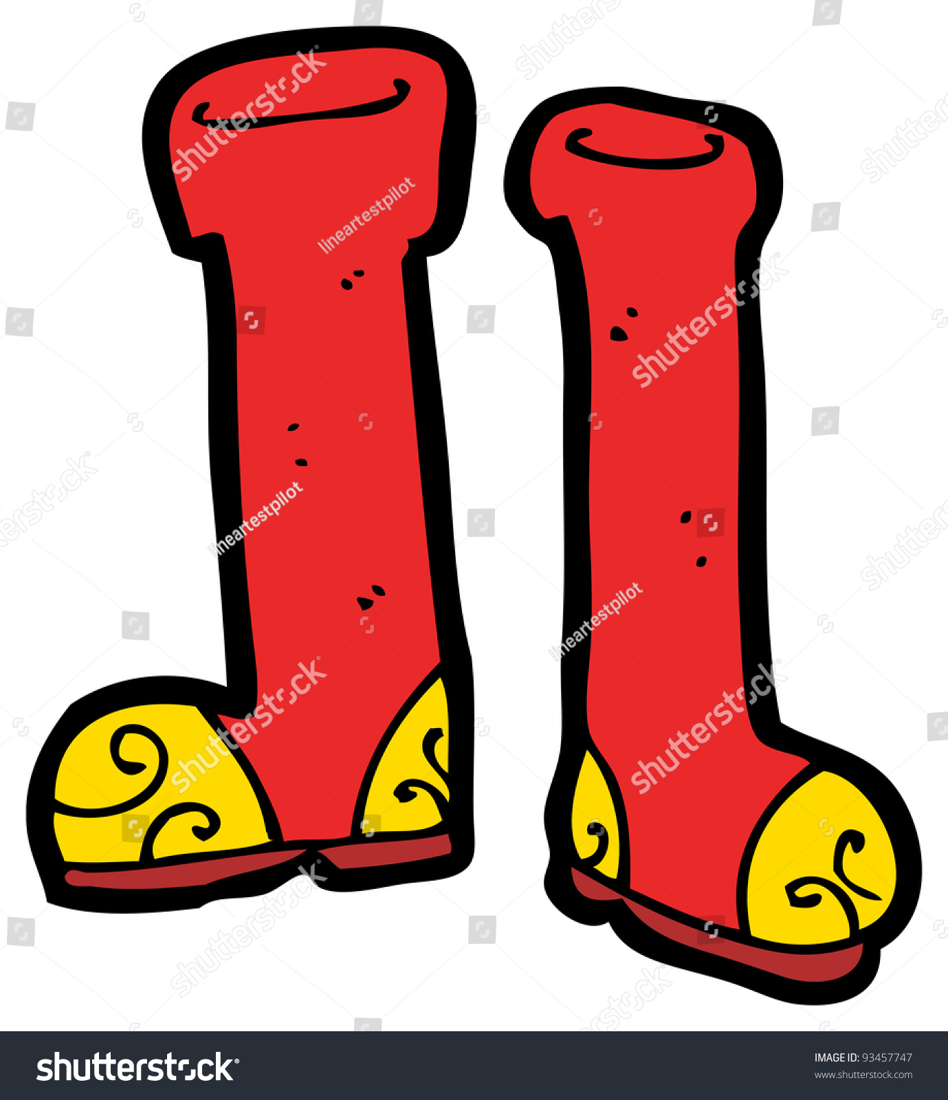 Cartoon Boots (Raster Version) Stock Photo 93457747 : Shutterstock