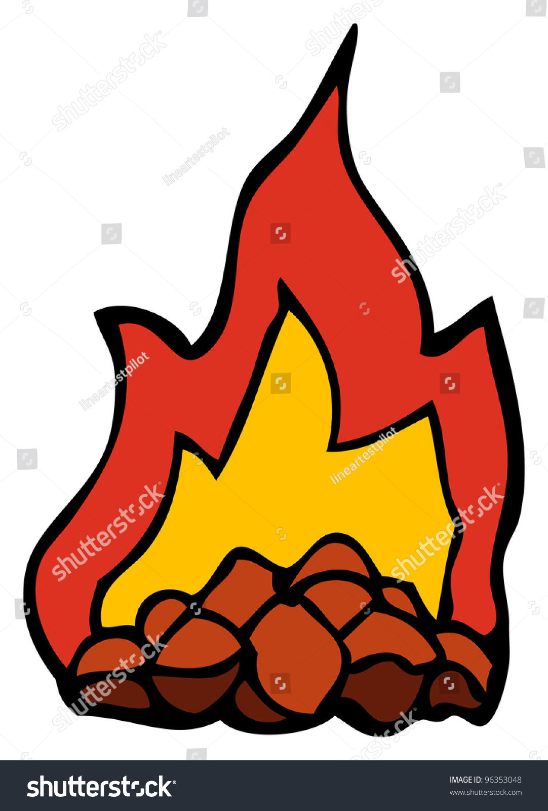 Cartoon Campfire Stock Photo 96353048 : Shutterstock