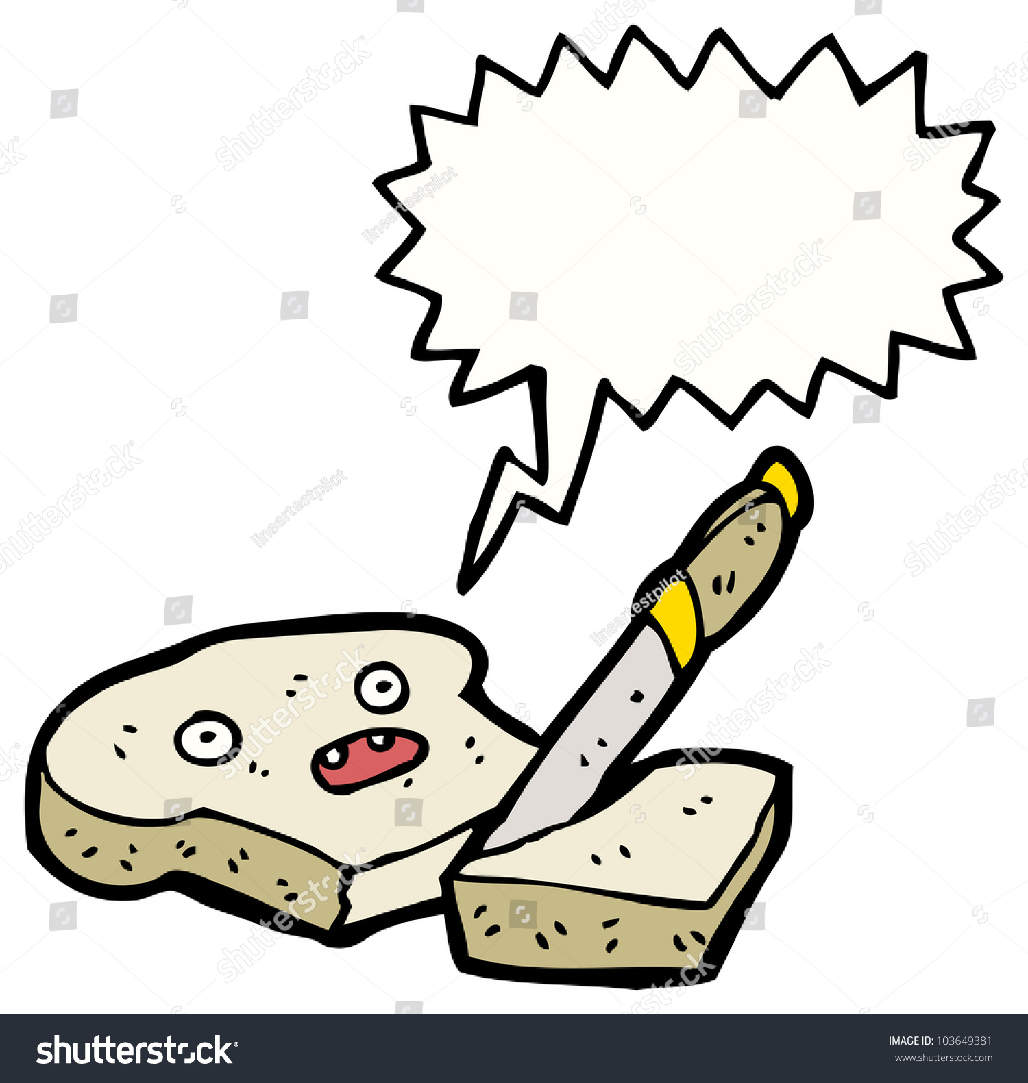 Cartoon Cut Toast Character Stock Photo 103649381 : Shutterstock