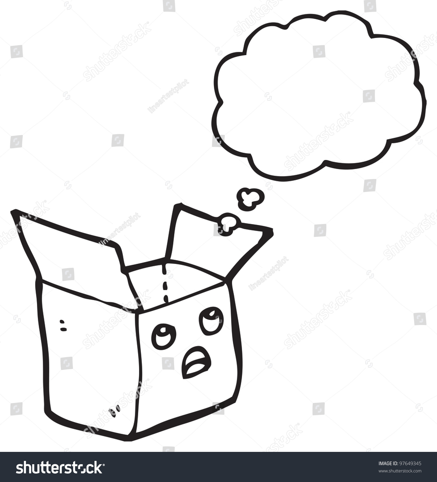 Cartoon Empty Box Cartoon Character Stock Photo 97649345 Shutterstock