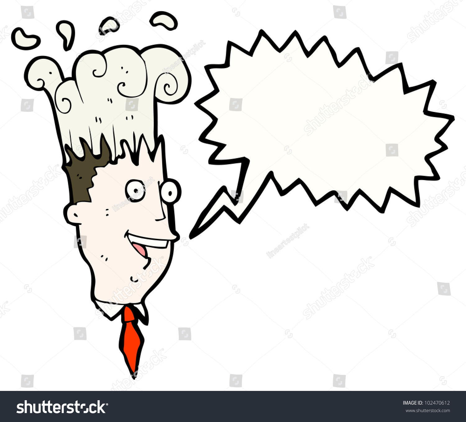 Cartoon Exploding Head Businessman Stock Photo 102470612 : Shutterstock