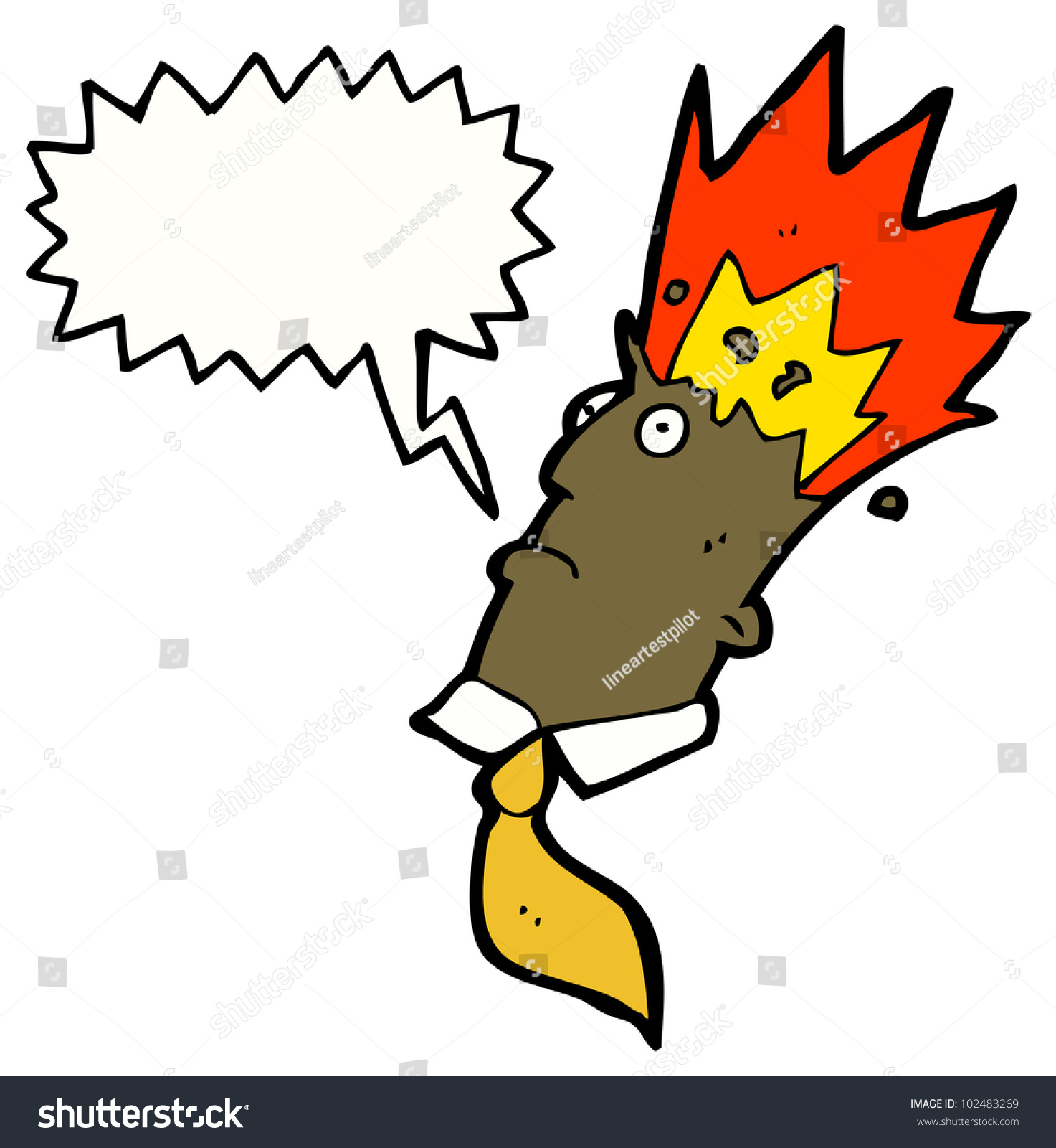 Cartoon Exploding Head Man Stock Illustration 102483269 - Shutterstock