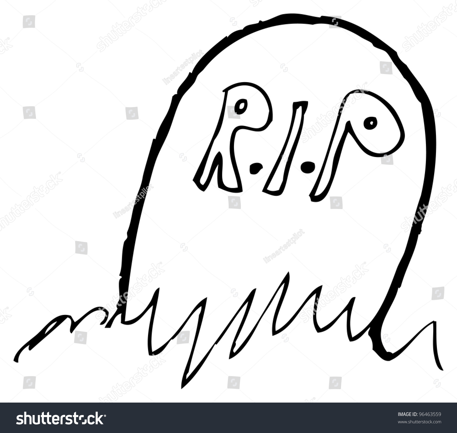 Cartoon Grave Stock Photo 96463559 : Shutterstock