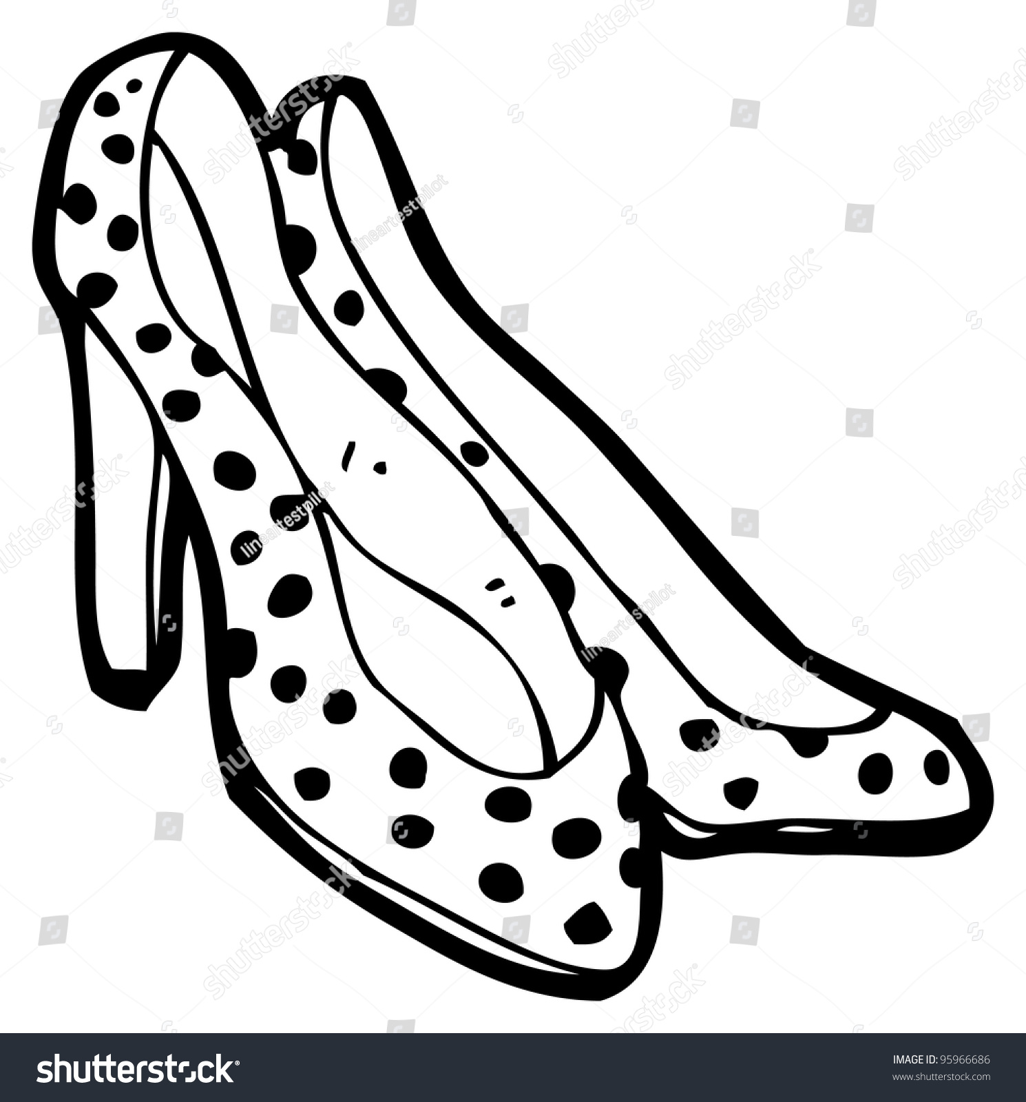 Cartoon High Heel Shoes Stock Photo 95966686 : Shutterstock