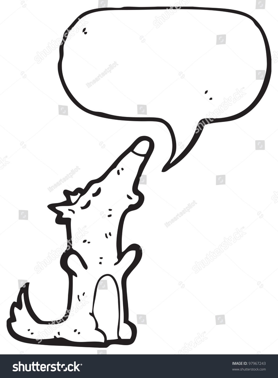 Cartoon Howling Dog Stock Photo 97967243 : Shutterstock