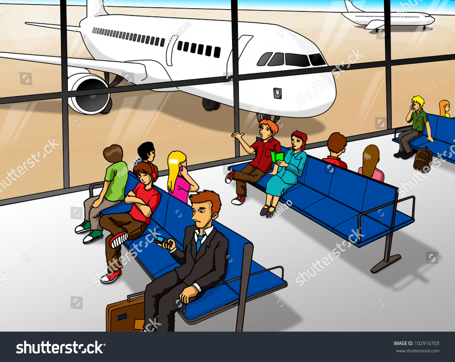 airport lounge clipart - photo #5