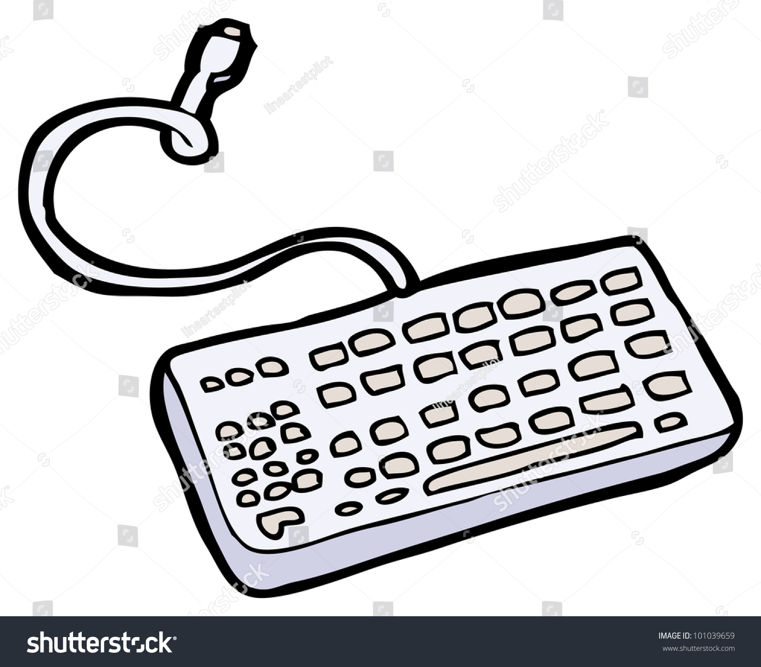 Cartoon Keyboard Stock Illustration 101039659 - Shutterstock