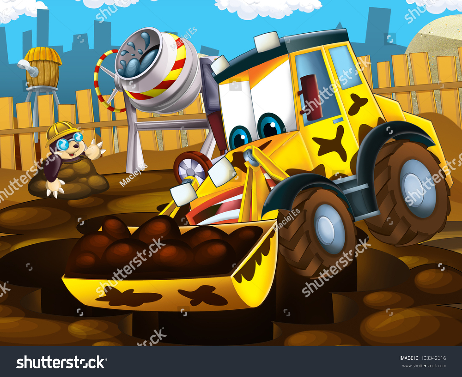 Cartoon Kid Digger Stock Illustration 103342616 - Shutterstock