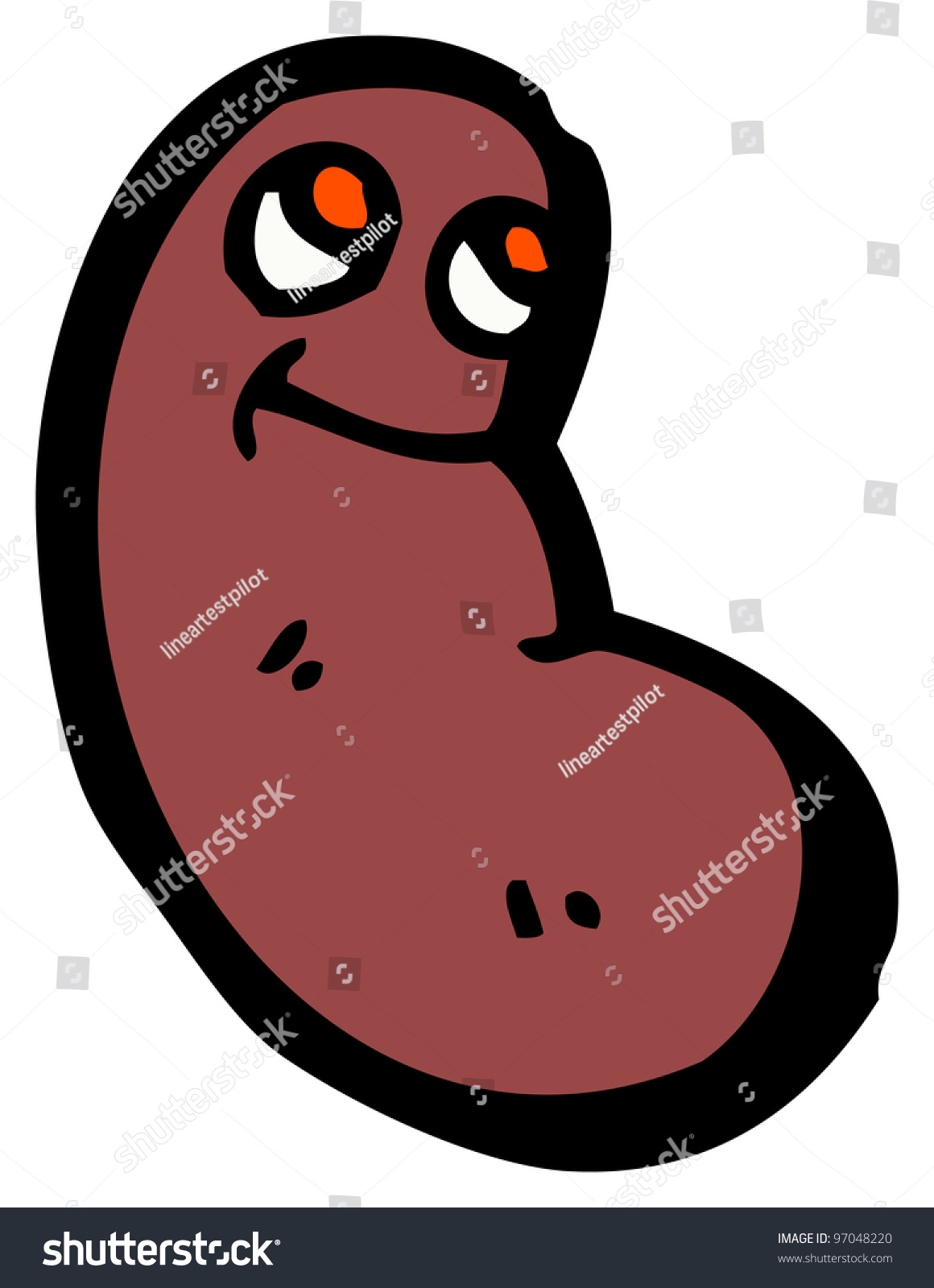 Cartoon Kidney Bean Stock Illustration 97048220 - Shutterstock