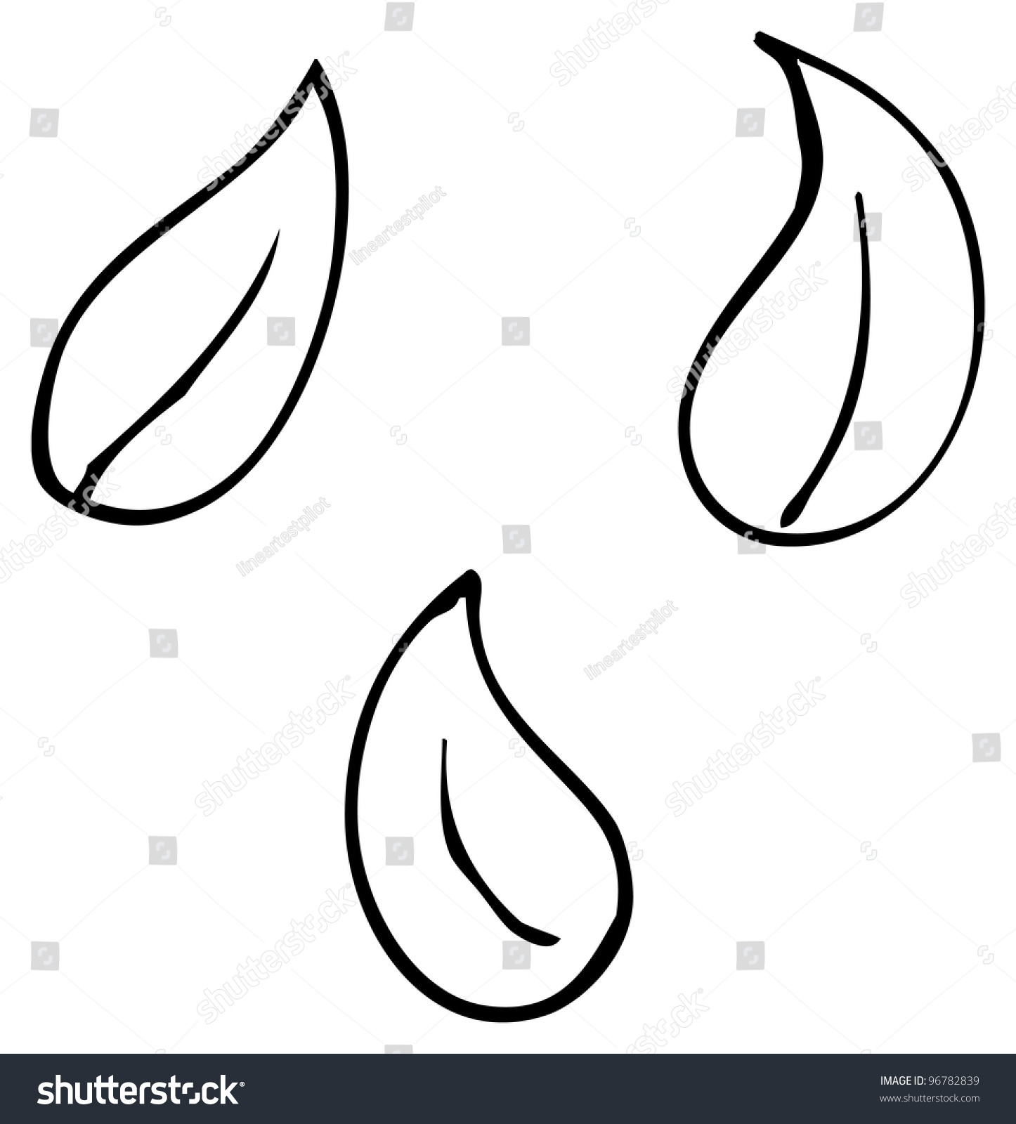 Cartoon Leaves Stock Photo 96782839 : Shutterstock