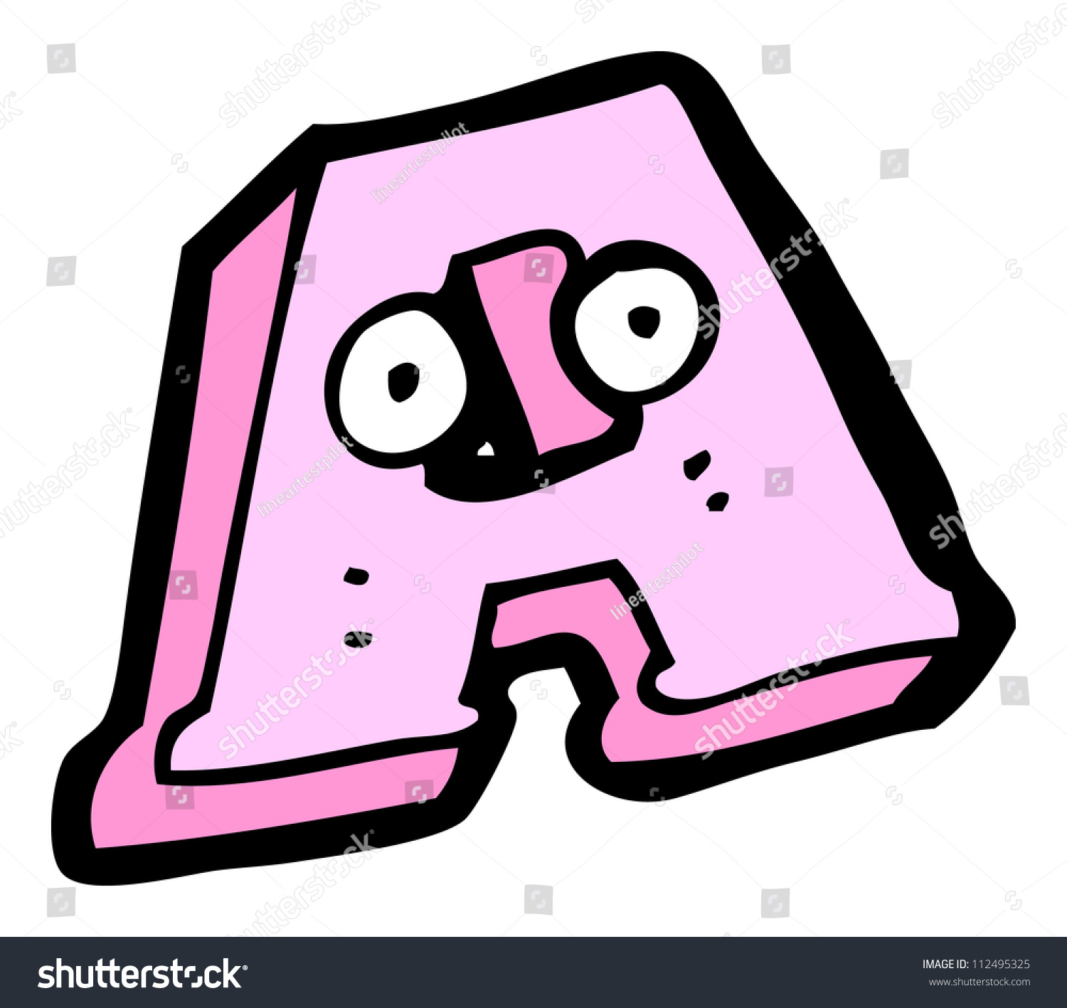 Cartoon Letter A Stock Photo 112495325 : Shutterstock