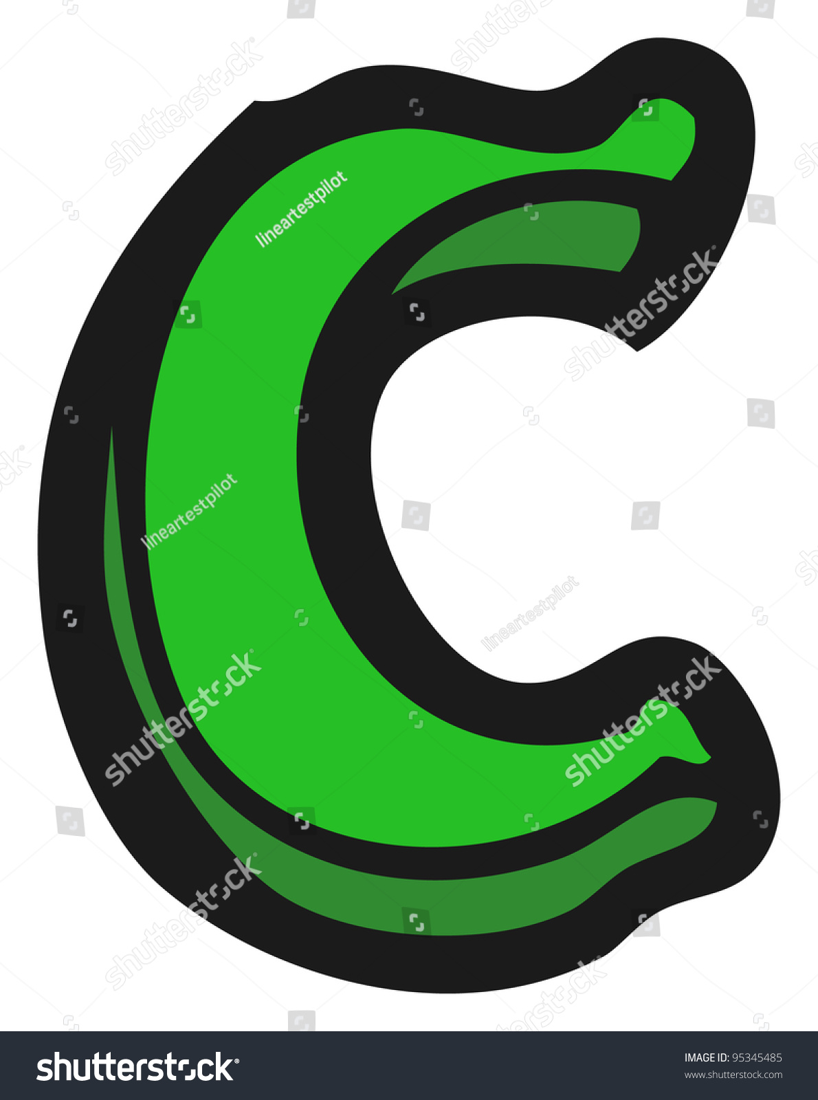 Cartoon Letter C Stock Photo 95345485 : Shutterstock