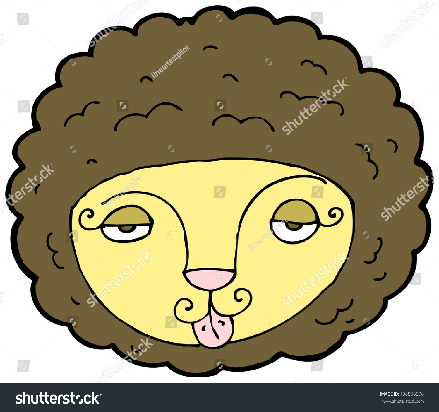 Cartoon Lion Face Stock Photo 108898598 : Shutterstock