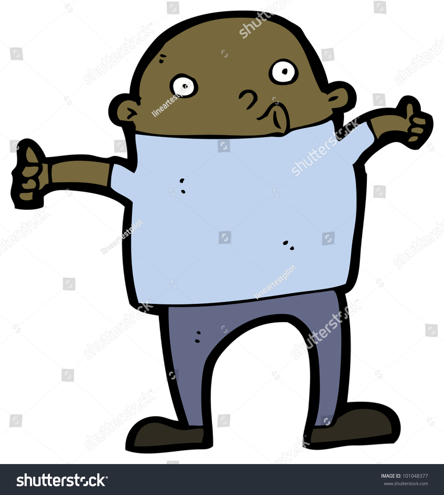 Cartoon Man Giving Thumbs Sign Stock Illustration 101048377 - Shutterstock