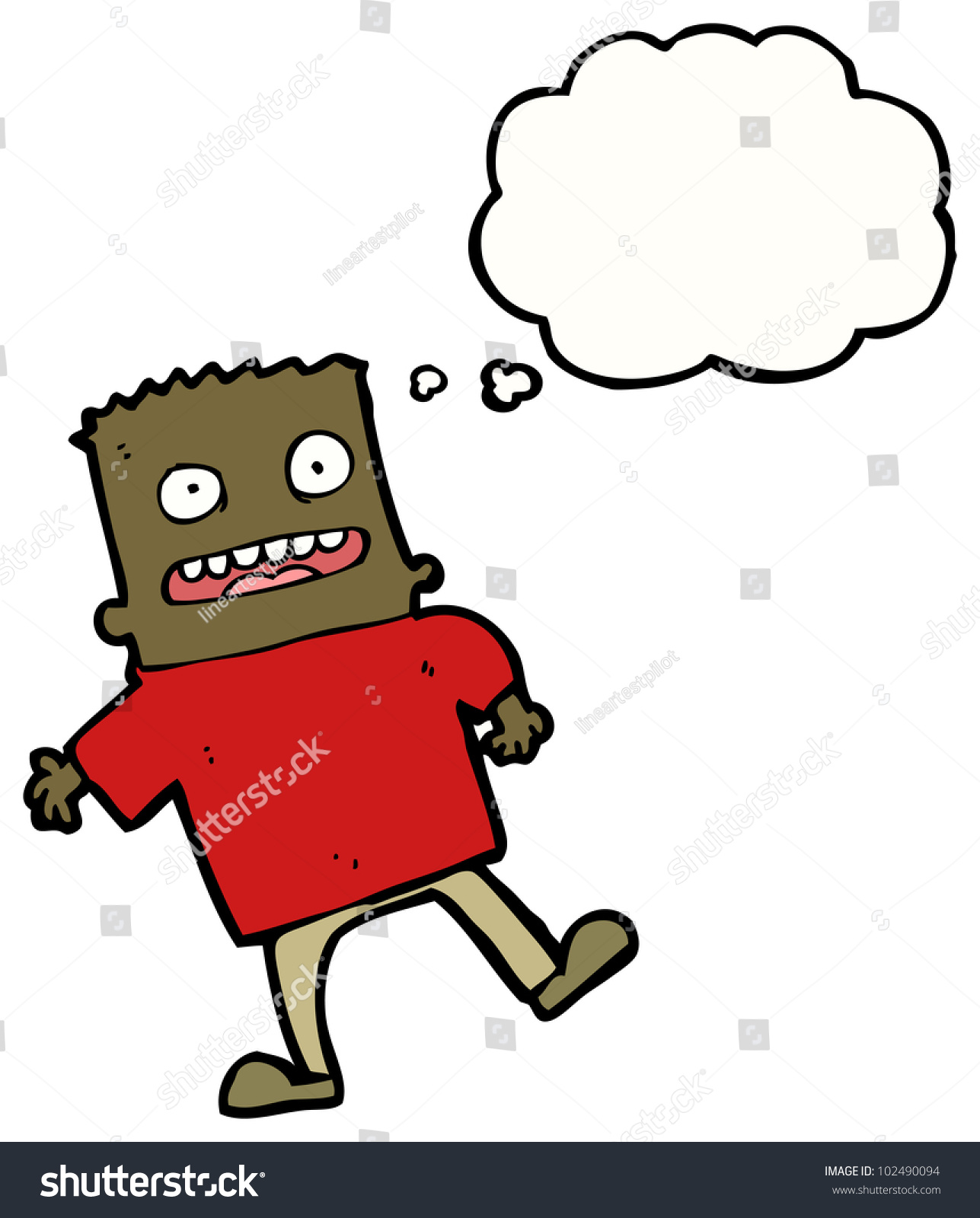 Cartoon Man Thinking Stock Photo 102490094 : Shutterstock