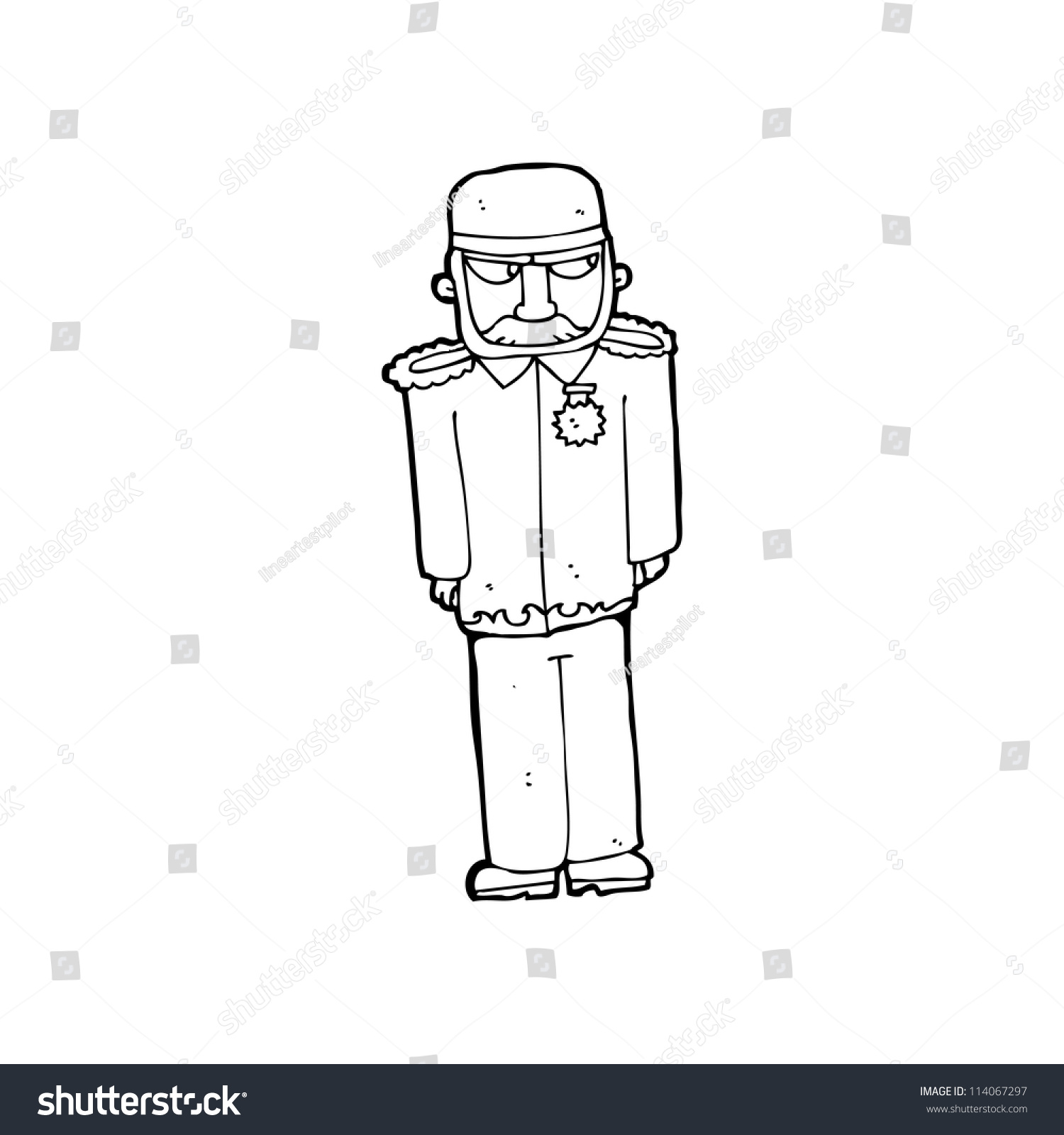 Cartoon Military Man Stock Photo 114067297 : Shutterstock