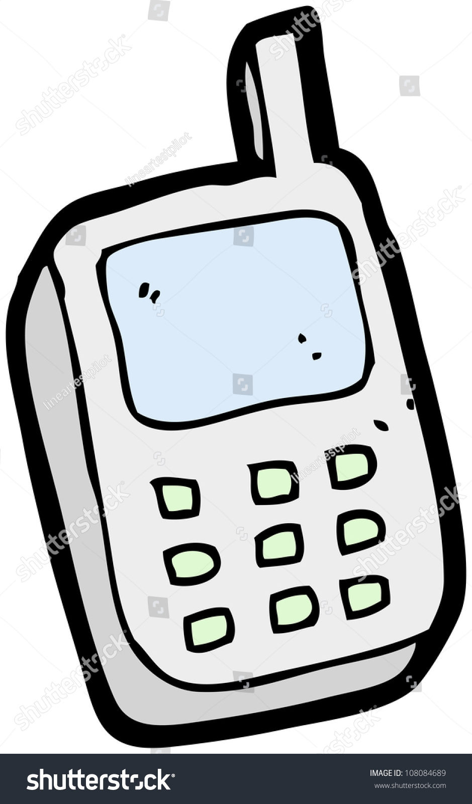 Cartoon Mobile Phone Stock Illustration 108084689 - Shutterstock