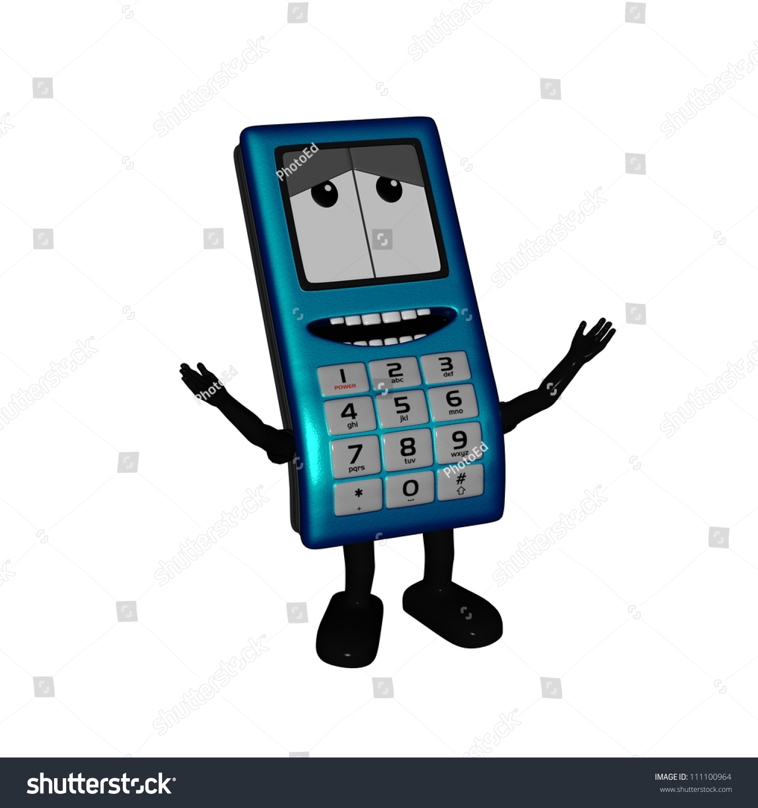 Cartoon Mobile Phone Stock Photo 111100964 : Shutterstock