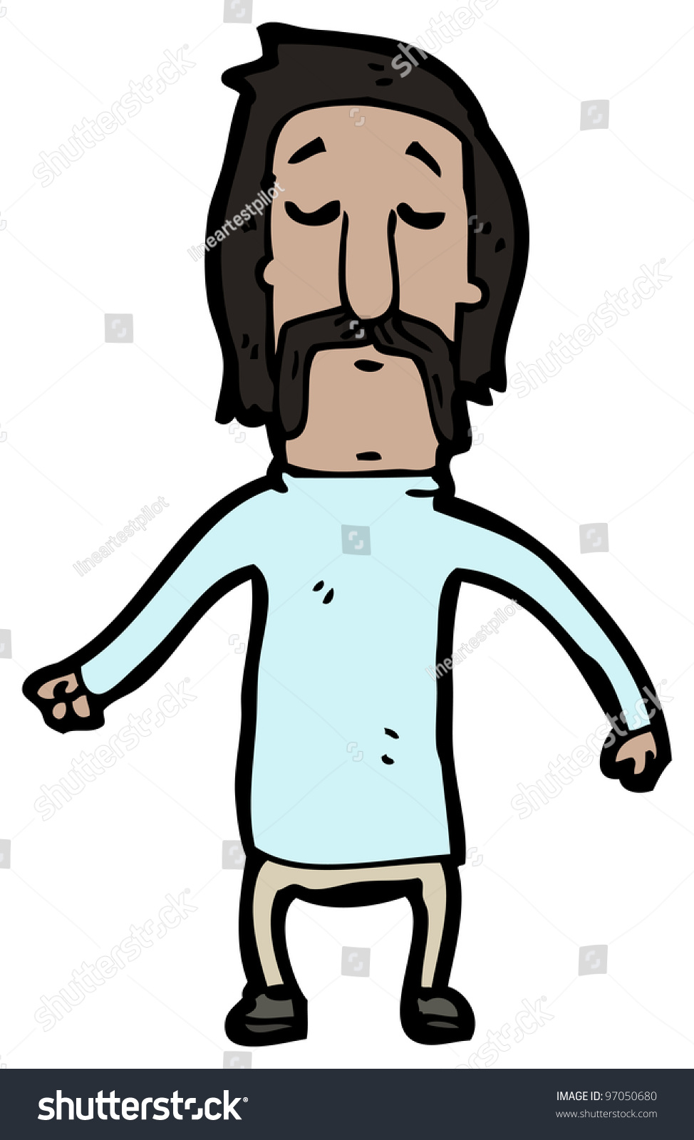 Cartoon Mustache Man Stock Illustration 97050680 - Shutterstock