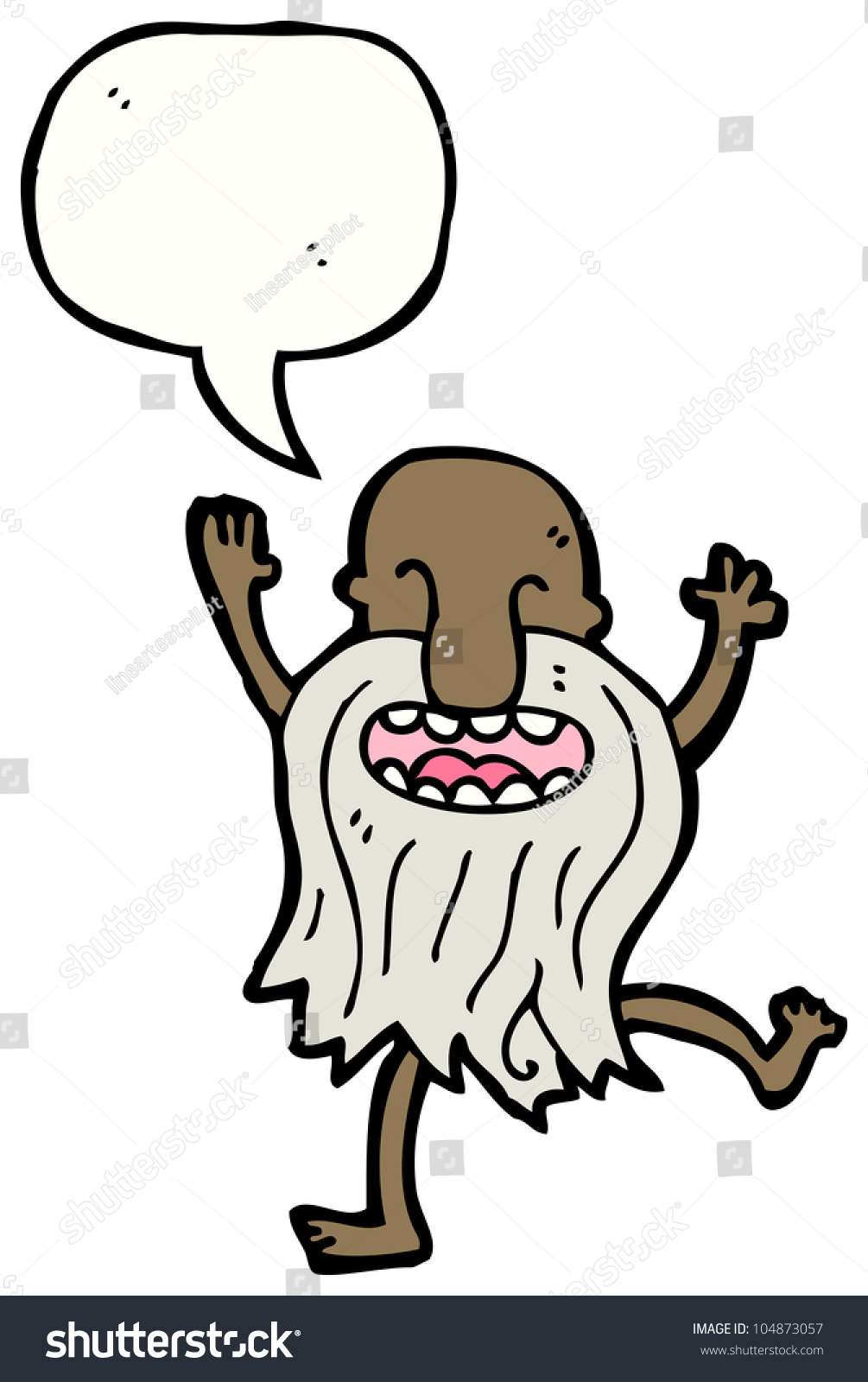 Cartoon Naked Man With Beard Dancing Stock Photo Shutterstock