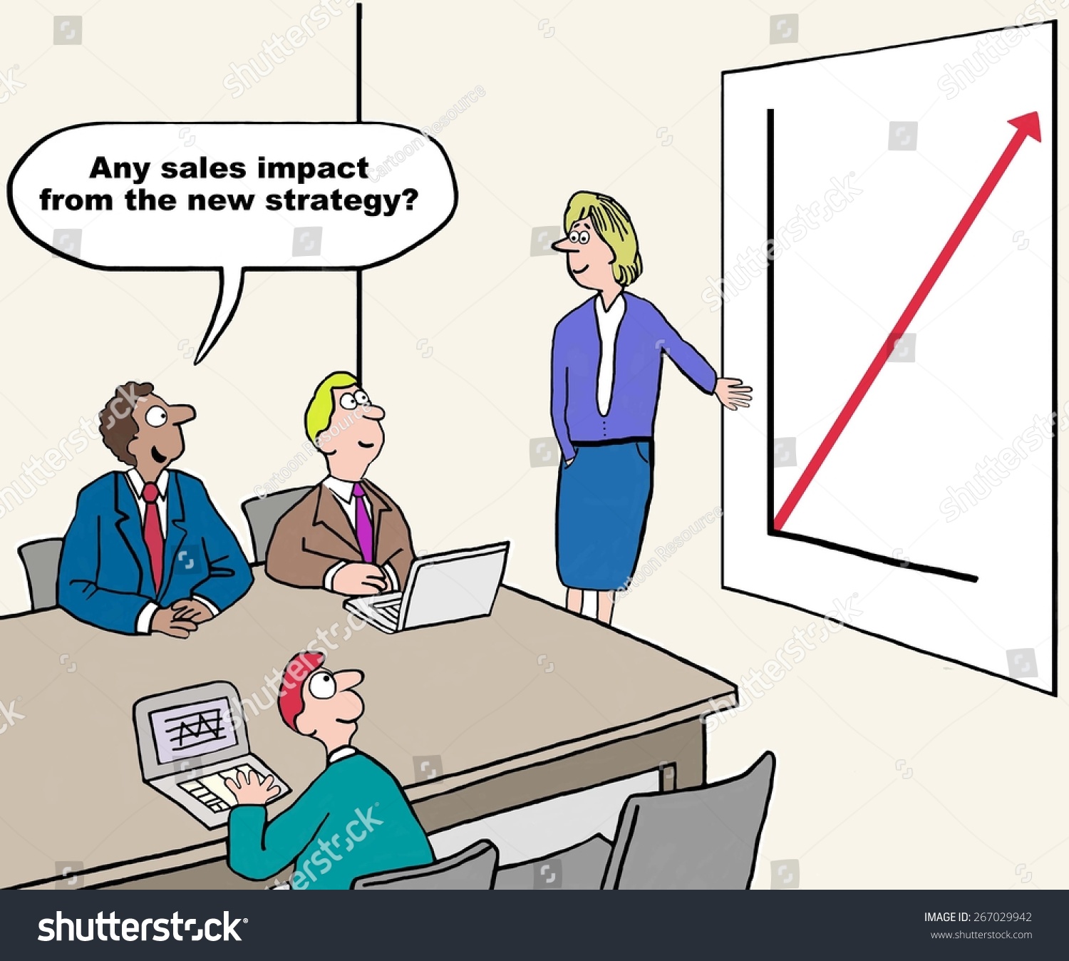 Cartoon Businessman Asking New Strategy Has Stock Illustration ...