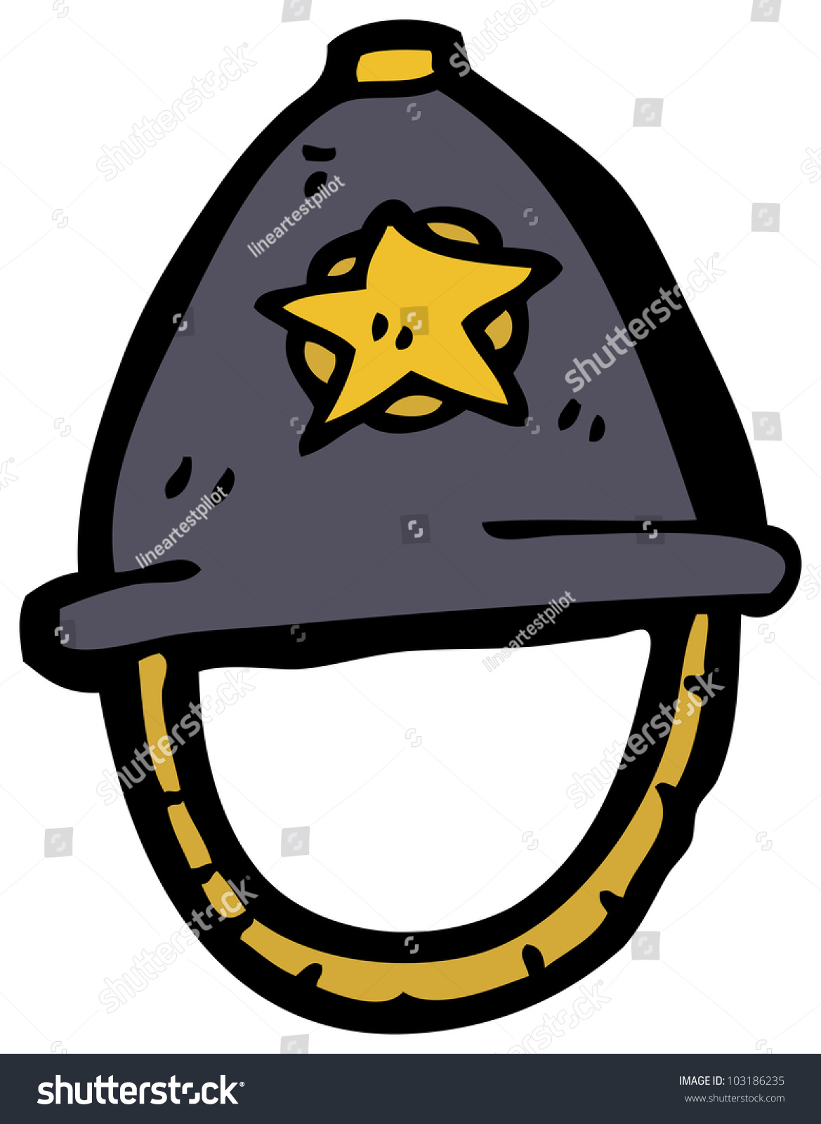 Cartoon Policeman'S Helmet Stock Photo 103186235 : Shutterstock