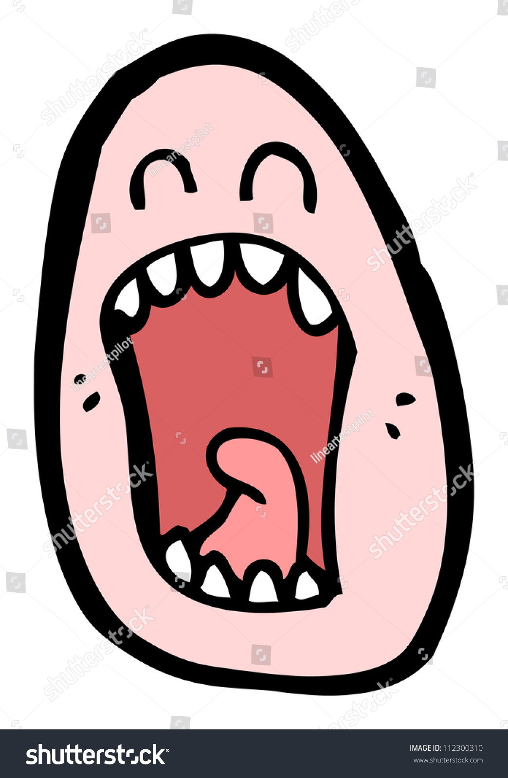 Cartoon Screaming Face Stock Photo 112300310 : Shutterstock