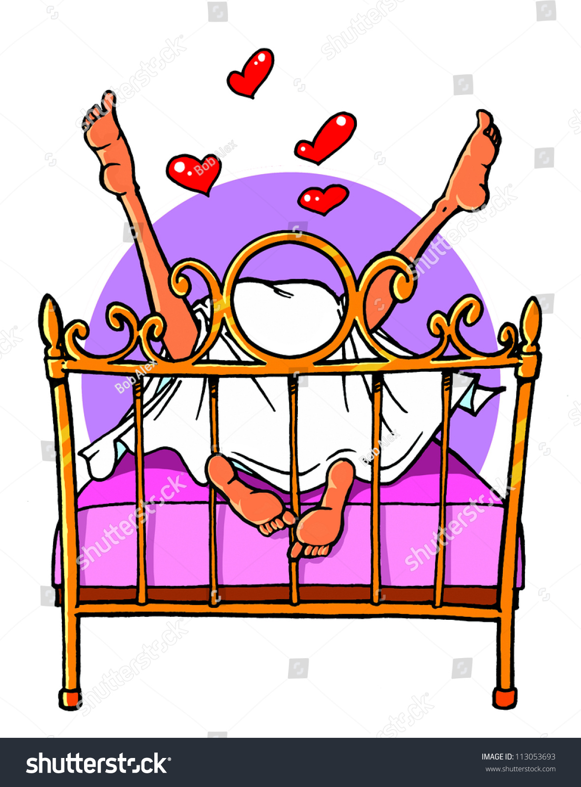 Cartoon Sex Men Women Bed Stock Illustration 113053693 Shutterstock