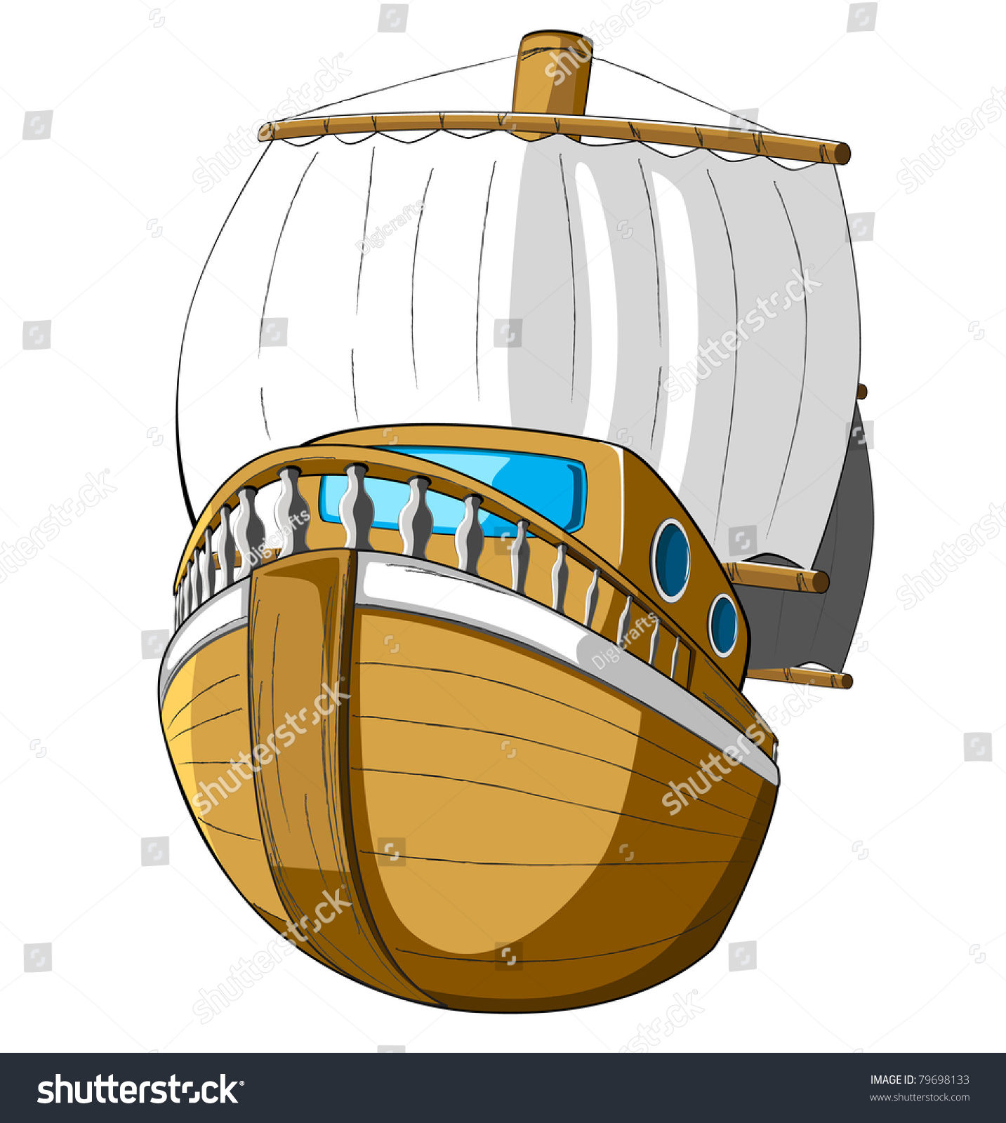 Cartoon Ship Stock Illustration 79698133 - Shutterstock