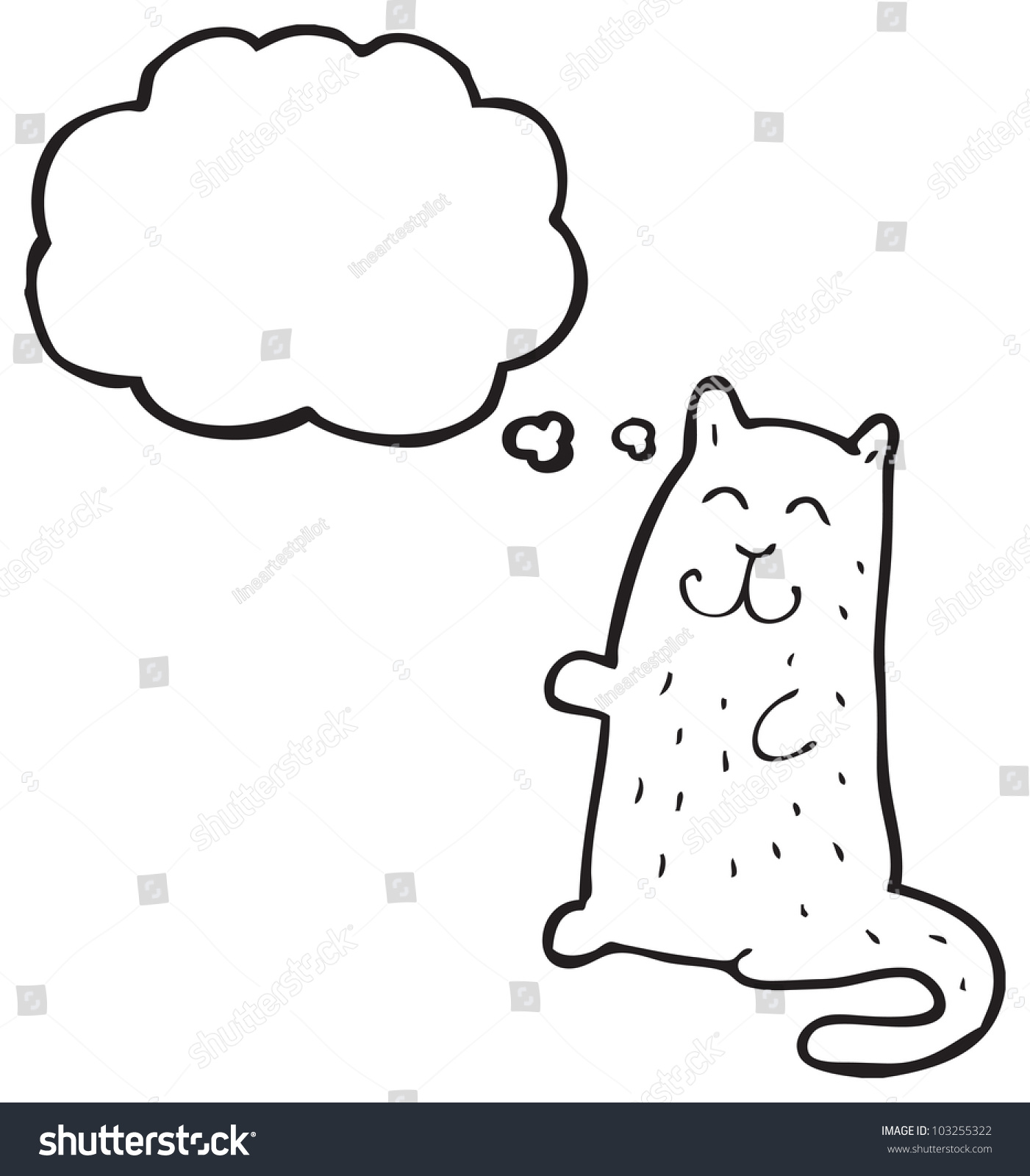 Cartoon Smiling Cat Stock Photo 103255322 : Shutterstock