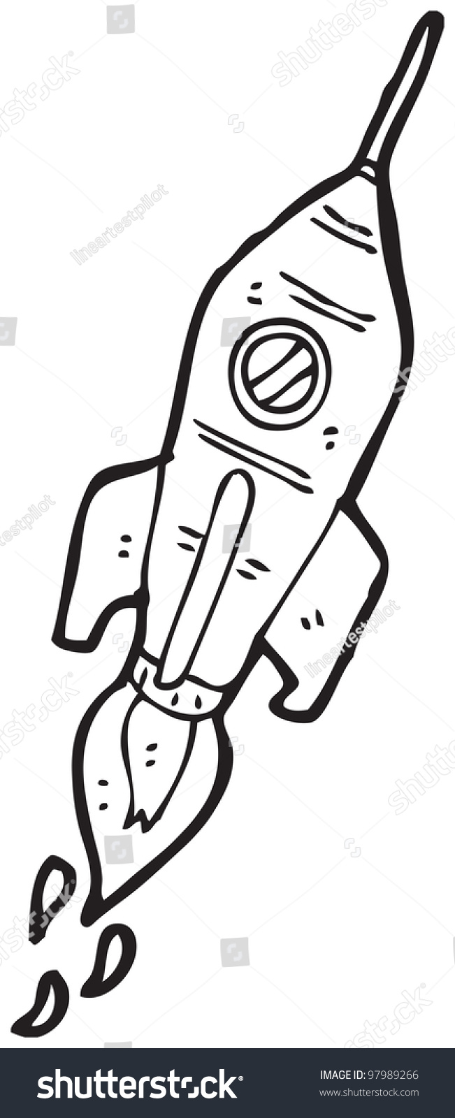 Cartoon Space Rocket Stock Photo 97989266 : Shutterstock