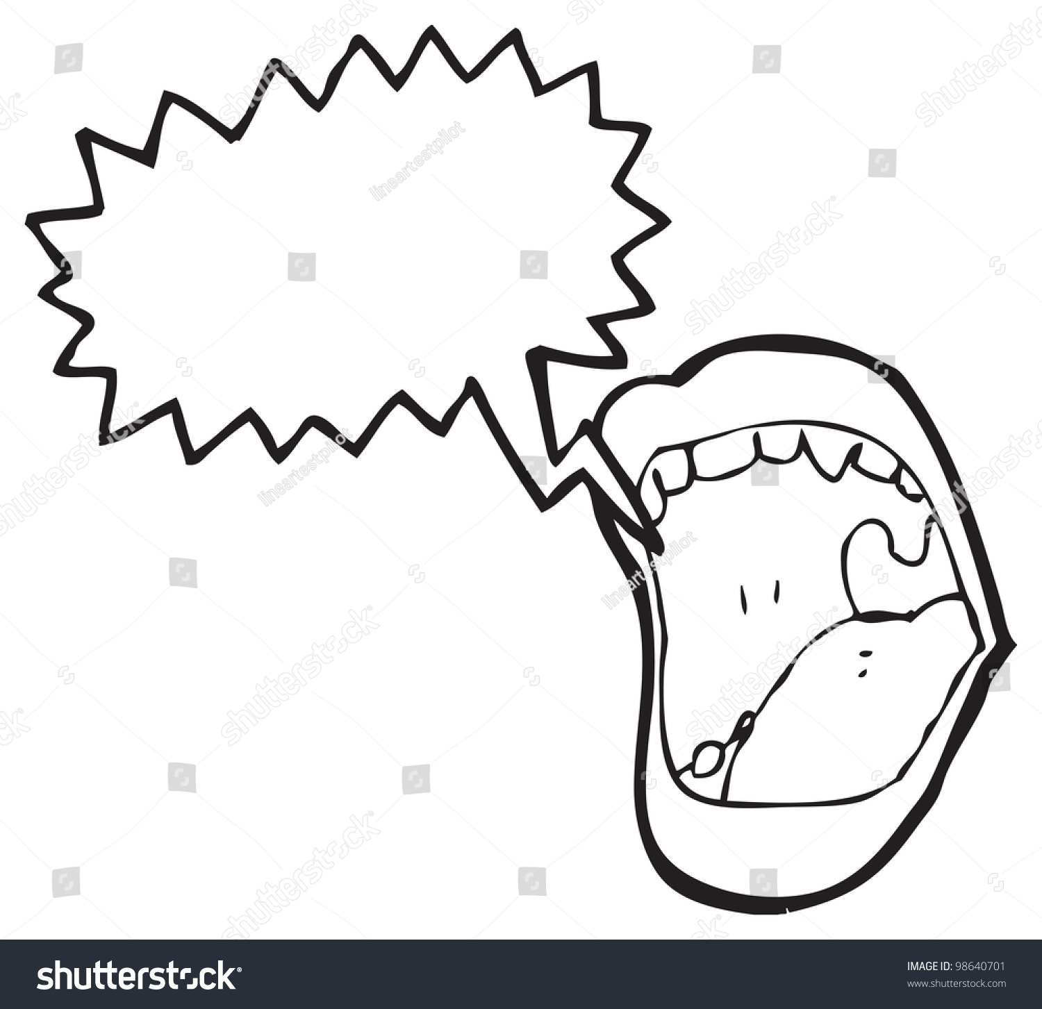 Cartoon Talking Mouth Stock Photo 98640701 : Shutterstock