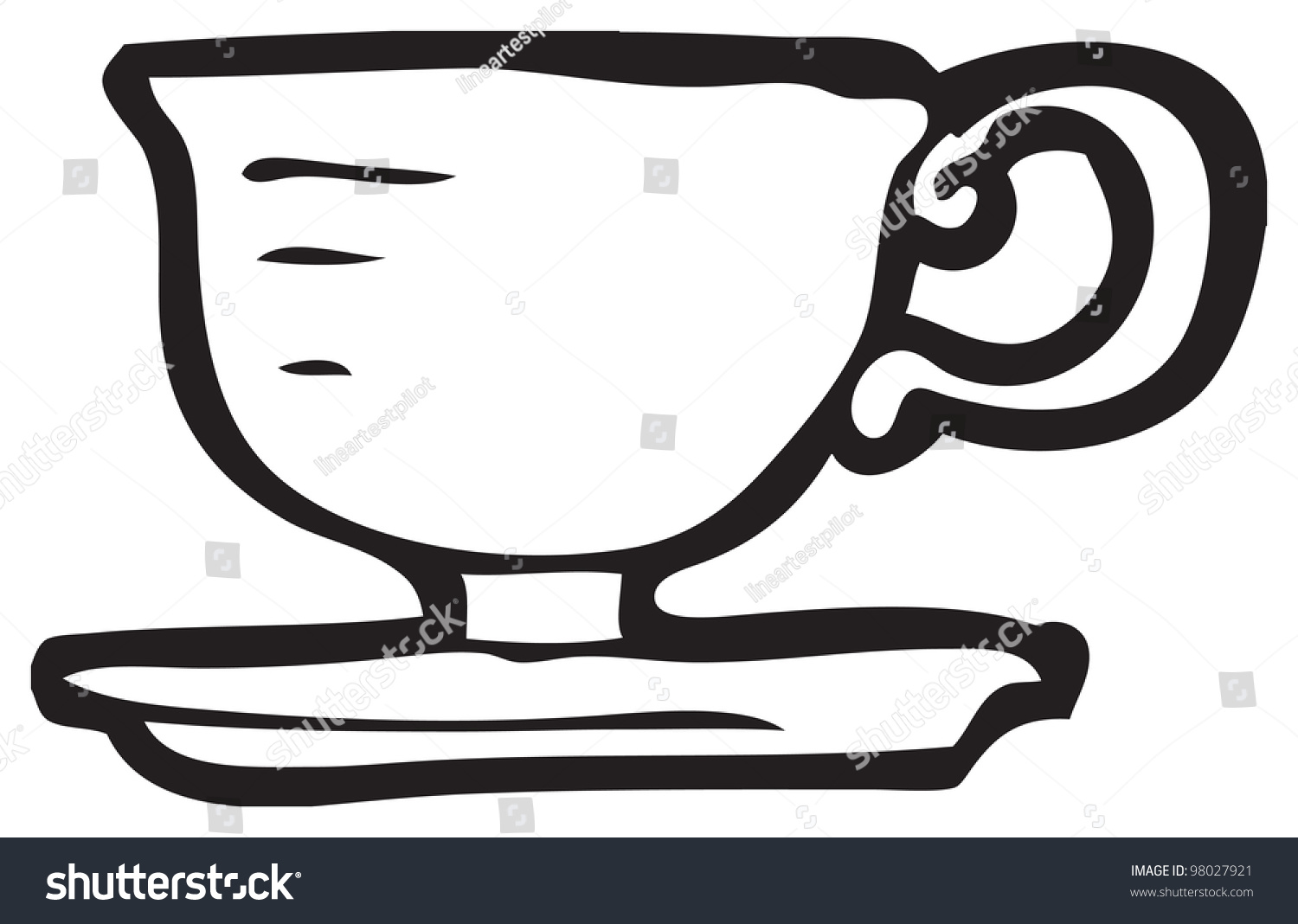 Cartoon Tea Cup Stock Photo 98027921 : Shutterstock