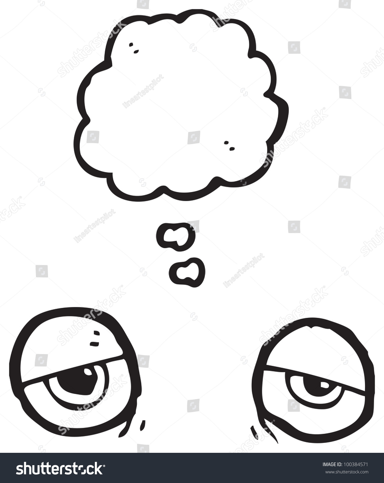 Cartoon Tired Eyes Stock Photo 100384571 : Shutterstock