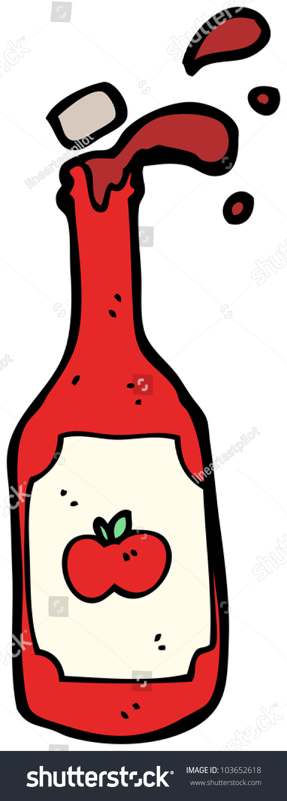 Cartoon Tomato Ketchup Bottle Stock Photo 103652618 : Shutterstock