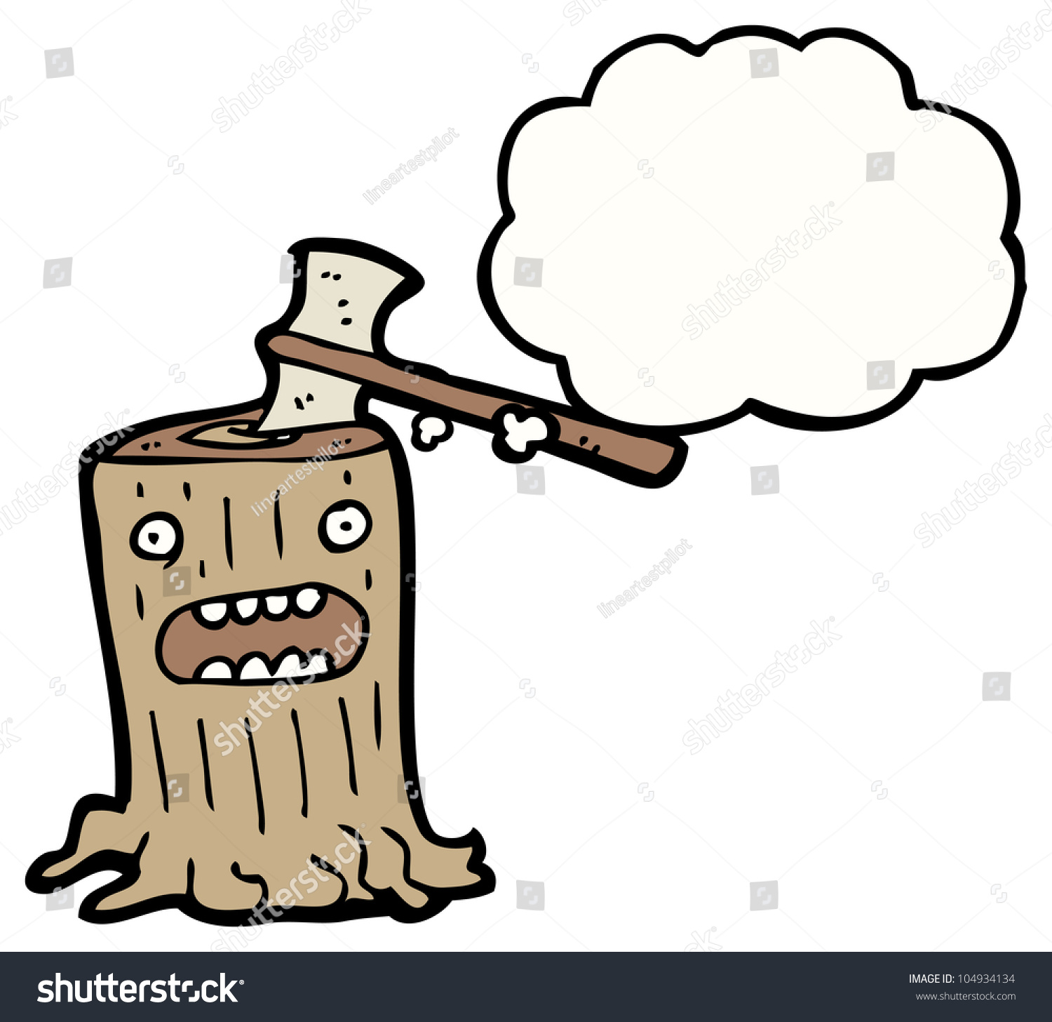 Cartoon Tree Stump Stock Photo 104934134 : Shutterstock