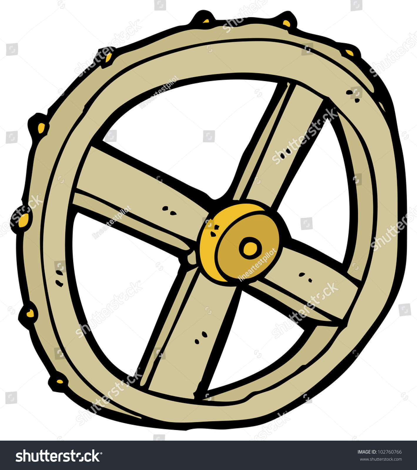 Cartoon Wagon Wheel Stock Illustration 102760766 - Shutterstock