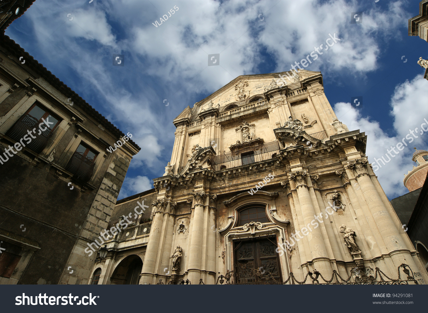 catholic church of catania. sicily, southern italy. baroque catholic church of catania. sicily, southern italy. baroque
