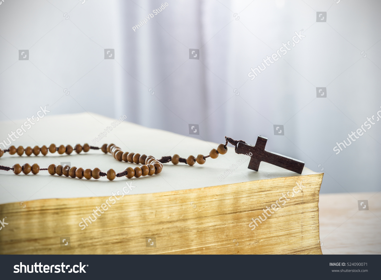 Catholic Rosary Beads And Bible Stock Photo 524090071 : Shutterstock