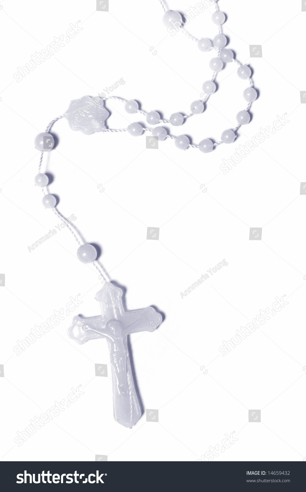 Catholic Rosary Isolated On White Background Stock Photo 14659432