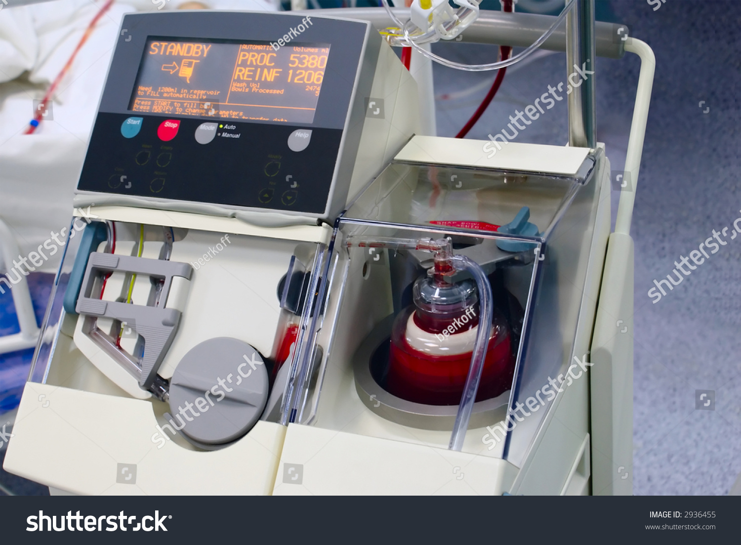 Cell Saver Device Blood Reinfusion During Stock Photo 2936455