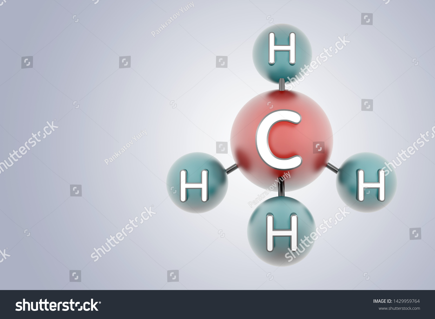 Ch Molecule Methane Render D Model Shutterstock