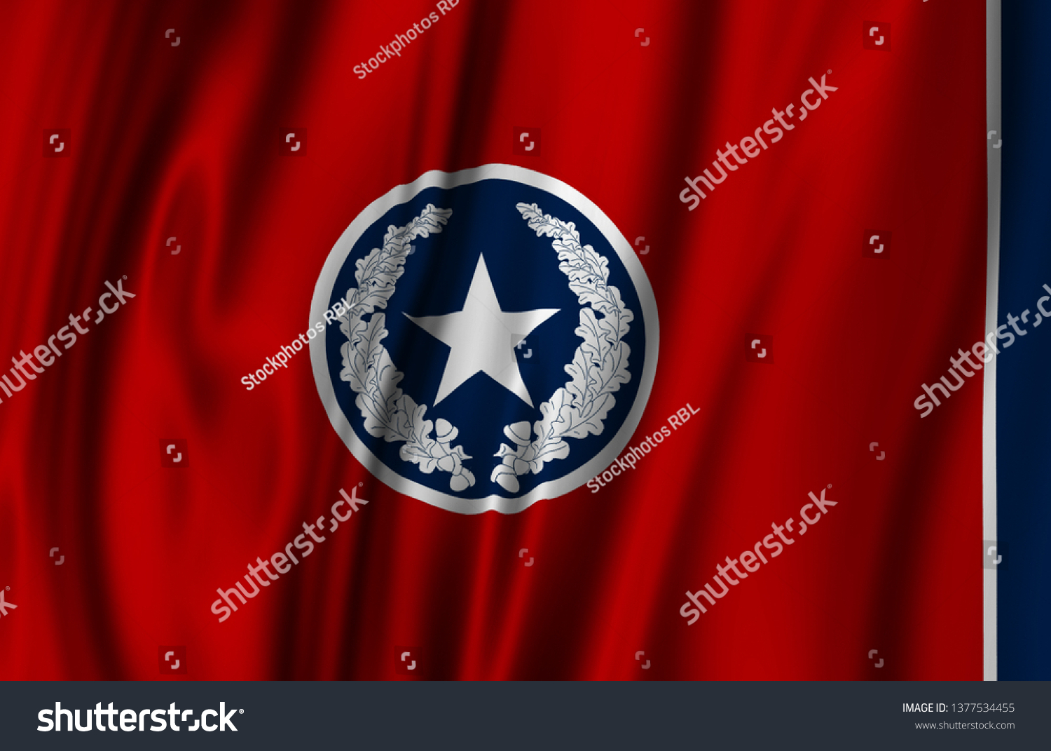 Chattanooga Waving Flag Illustration Regions Cities Stock Illustration