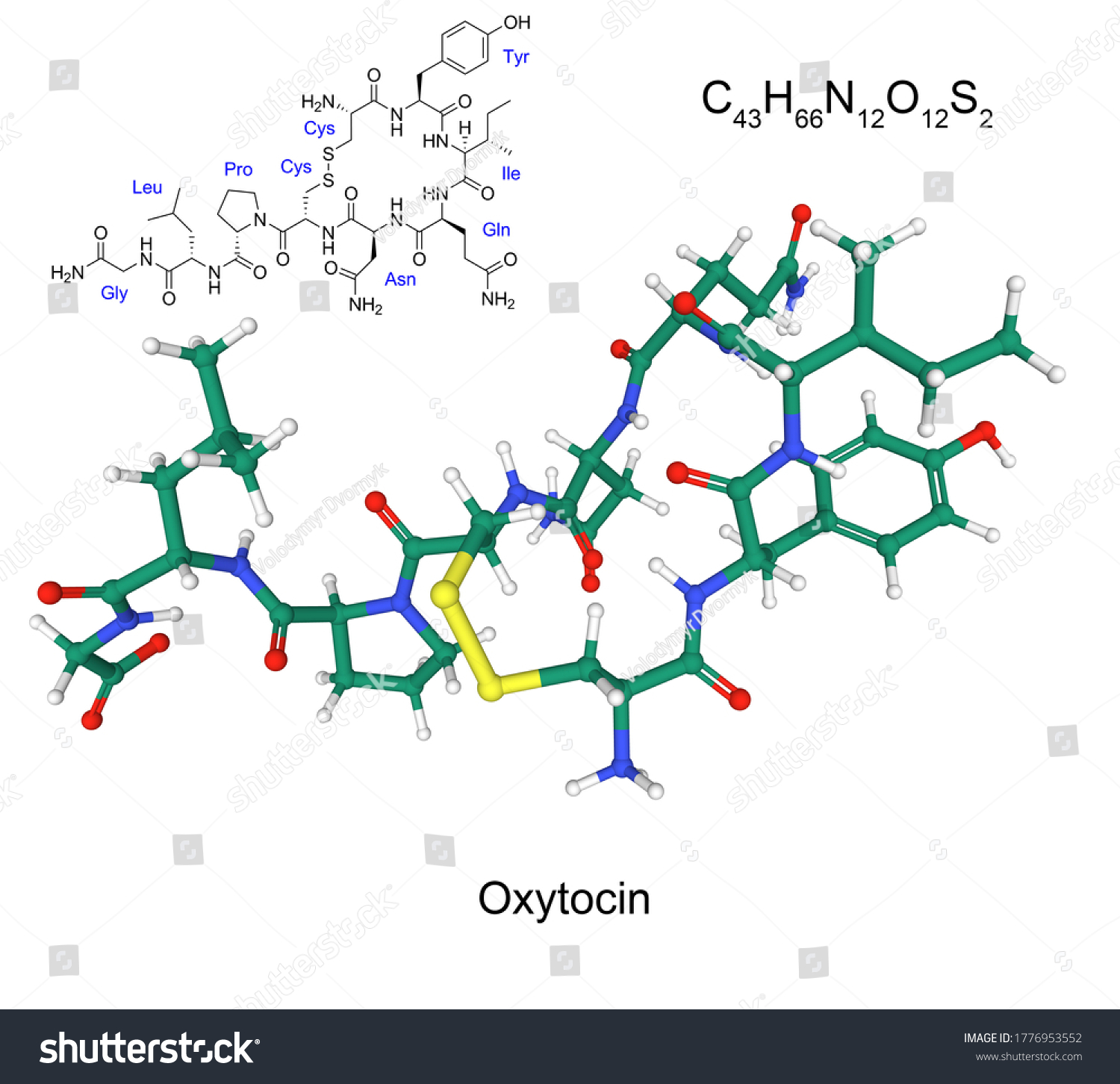 Chemical Formula Structural Formula D Ballandstick Stock Illustration