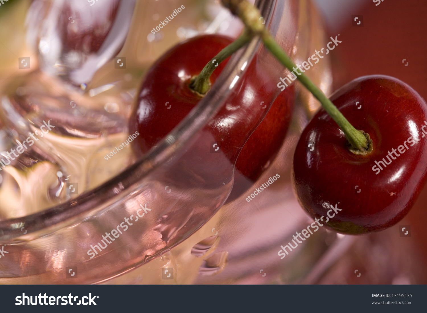 Cherry Limeade With Lime Slice Cherry Limeade With Lime Slice Stock Photo 13195135
